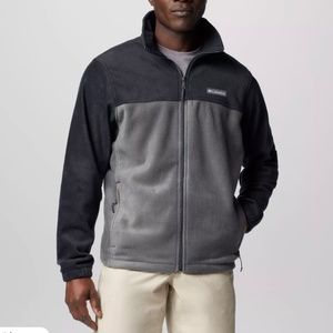 Columbia  Steens Mountain Full Zip Black Grill Long Sleeve Fleece Jacket size XL